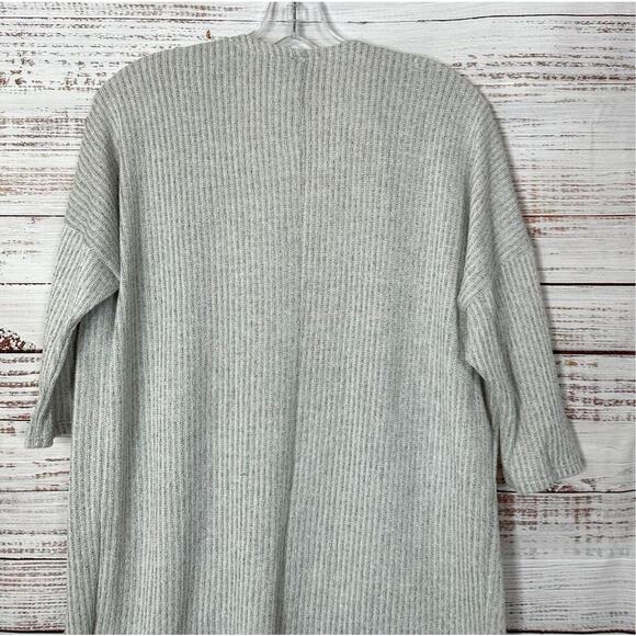 Stitch Fix Allison Joy Women's Open Front Tight Knit Cardigan Sweater Gray Small - Picture 10 of 11